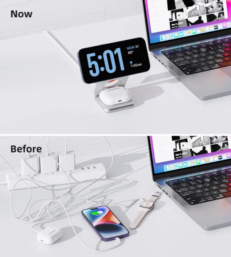 3 in 1 Foldable Magnetic Wireless Charger