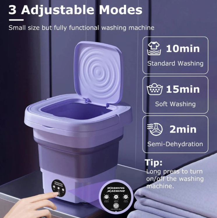 Portable Washing Machine with Drain Basket