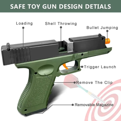 Glock Soft Bullet Shell Ejection Toy Gun